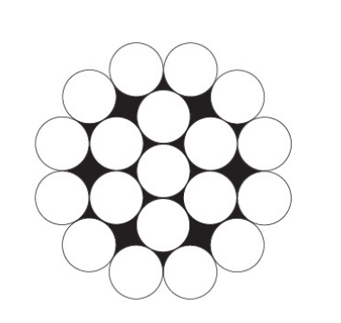 1×19 钢丝绳截面结构图
