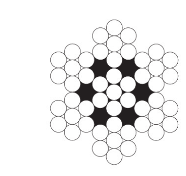 7×7 钢丝绳截面结构图