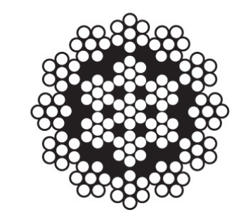 19×7 wire rope cross-section
